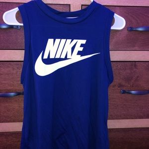 blue nike tank top